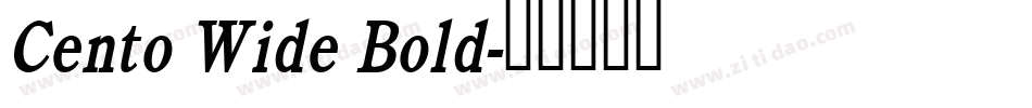 Cento Wide Bold字体转换